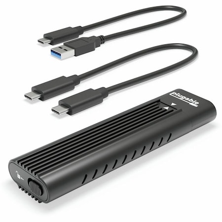 Plugable USB C to M.2 NVMe Tool-free Driverless Enclosure USB C and Thunderbolt 3 Compatible up to USB 3.1 G USBC-NVME