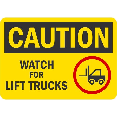 Lyle Watch for Lift Trucks, 10x7, Engineer Grade, Yellow G-1557-ED_10x7