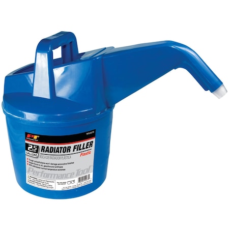Performance Tool 2-1/2 gal. Plastic Radiator Filler, Poly, Oil/Gas/Antifreeze Resistant W54273