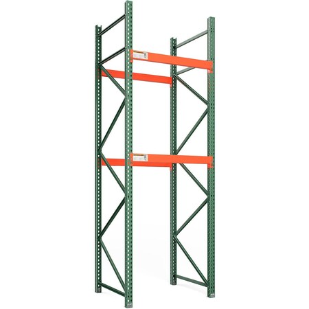 Global Industrial Bolted Teardrop Pallet Rack Starter, 48"W x 48"D x 144"H, 6590 lbs Shelf Cap 412340