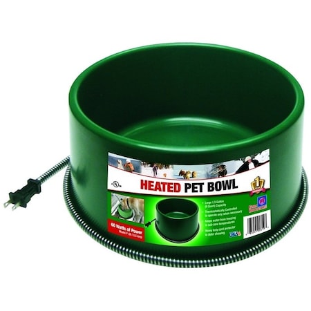 Farm Innovators P-60 Pet Bowl, 1.5 gal Volume, Green P-60/P60B