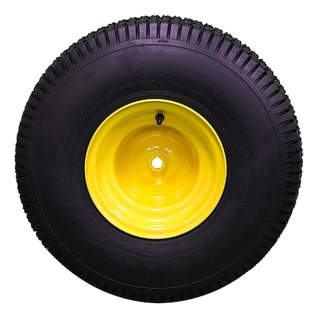 Antego 20 x 8-8 in Lawn Mower Tire W/ Keyed Hub, 4 Ply, John Deere Yellow, 2 PK A870060104208008
