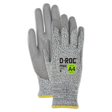 Magid D-ROC GPD534 Hyperon Polyurethane Palm Coated Work Gloves, ANSI Cut Level A4, Size 11 GPD53411