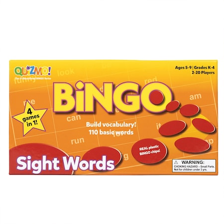 Learning Advantage QUIZMO Sight Words, Bingo-Style Vocabulary Game 8207