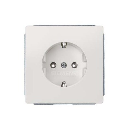 Siemens DELTA style, titanium white SCHUKO socket outlet 10/16 A 250 V cover plate 68 x 5UB1853