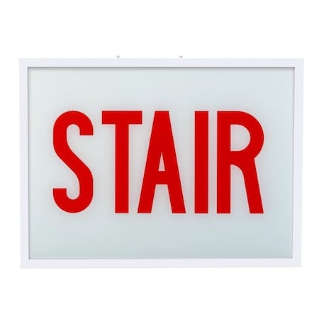 Keystone Exit Sign | Steel | Chicago Compliant | Style 1 | White Color | Single Facing | Red Lettering| Surfa KT-EX-STCH1-WH1RL-SU /S