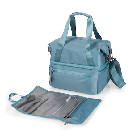 Picnic Time Family Of Brands Tarana Lunch Bag Cooler with Utensils, Aurora Blue 515-01-138-000-0