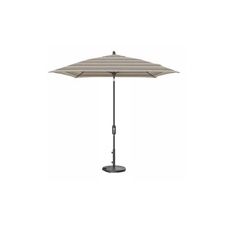 Treasure Garden 7.5 ft Square Patio Umbella, aluminum, fiberglass ribs, outdoor, Milano Char Stripe UM847SQ-09 56079 Milano Char Stripe