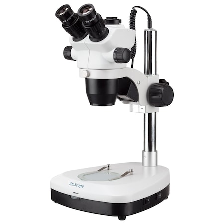 Amscope NM-2 Zoom Trinocular Stereo Microscope 10X-45X Magnification on Pillar Stand with LED Light NM-2T