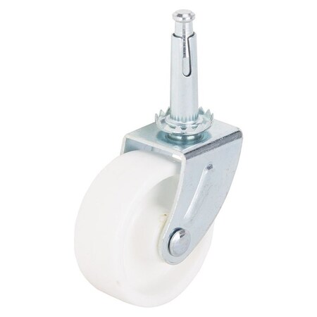 Prosource Swivel Caster, 2 in Dia Wheel, 2 in W Wheel, White, 60 lb, Steel Housing Material JC-B24-PS