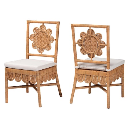 Bali & Pari Abagale Natural Rattan Dining Chair 269-2PC-14600-ZORO