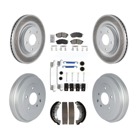 Transit Auto Front Rear Brake Rotor Ceramic Pad & Coated Drum Kit 7Pc For Nissan Sentra Turbocharged KGA-105484