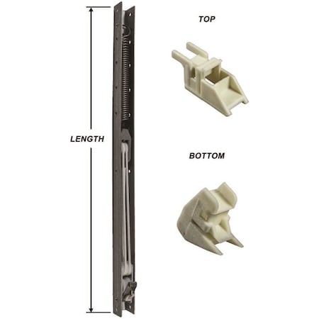 Strybuc 29 x 9/16 x 5/8 in. D Window Channel Balance 2830 with Top and Bottom End Brackets Attached, 4PK 60-283-1H4