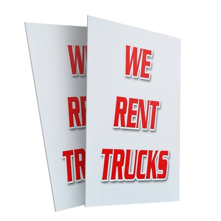 Signmission We Rent Trucks, Plastic Signs Only 24 Inch x 36 Inch, Corrugated Plastic, 2PK CSB-2436-2PACK-We Rent Trucks