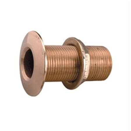 Superjock 1-1/4 Inch Thru-Hull Fitting with Pipe Thread Bronze SU2942251