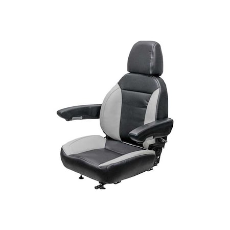 Uni Pro 445 Seat Top Assembly, Black/Gray Vinyl 8738
