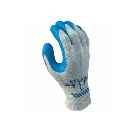 Showa ATLAS 300 Latex Coated Fingertips/Palm Gloves, Small, Blue/Gray 845-300S-07