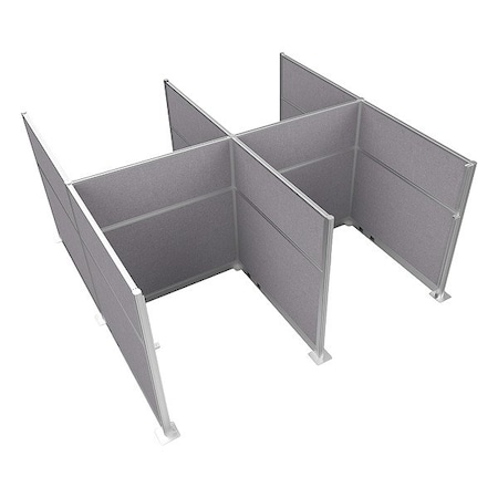 Versare Cubicle Kit, Cloud Gray, 72 in H HPEK-4P4-S-VCLG