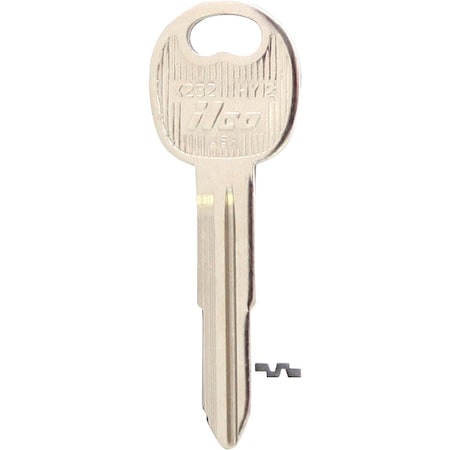 Ilco Hyundai Nickel Plated Automotive Key HY12 / X232, 10PK IAF01579002