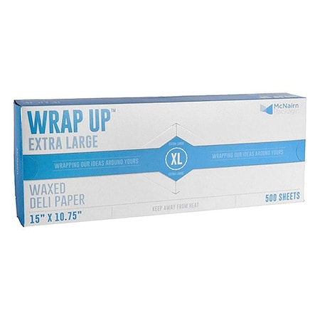 Zoro Select Deli Paper, White, 10 3/4 in L, PK6000 105305