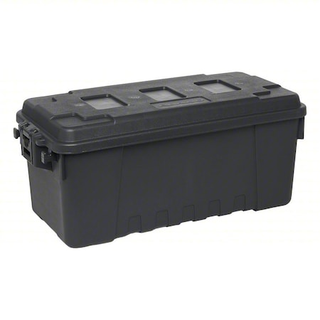 Plano Stackable Storage Trunk W/ Lid, 17 gal, 30 in L x 14-1/4 in W x 12-3/4 in H, Charcoal, Plastic PLAT17CHE
