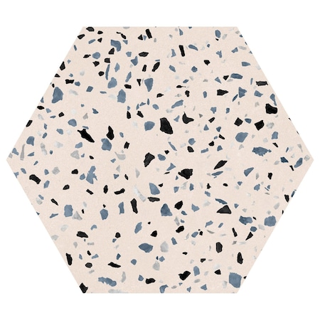 Andova Tiles Kallisto 8-in. x 9-in. Hexagon Terrazzo Matte Porcelain Wall & Floor Tile (9.9 Square Feet Per Box) ANDKALL1237