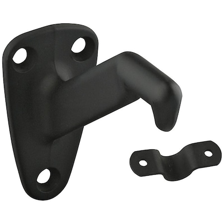 National Hardware Handrail Bracket with Strap, 250 lb, DieCast Zinc, OilRubbed Bronze N330-738