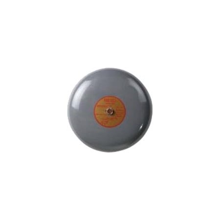 Edwards Signaling Fire Bell, Gray, 8 In., 20 to 24V 439D-8AW