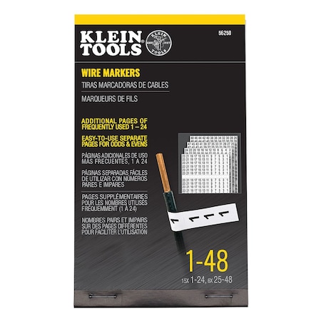 Klein Tools Wire Marker Book, 1-48 56250