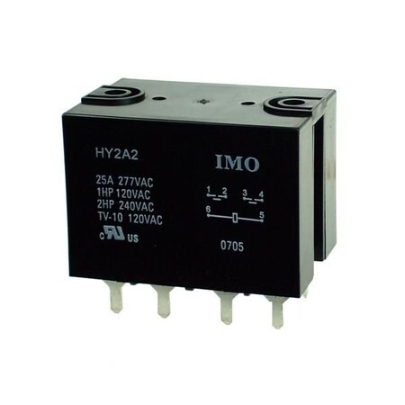 Imo Automation High Capacity Industrial Relay DPNO, 25A, 110VAC, 2.7VA, AgSnO2 HY2A2120AC