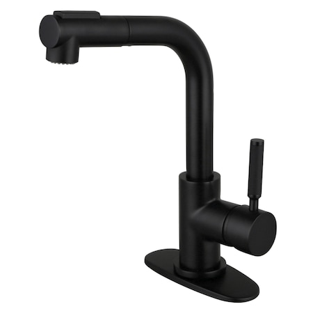 Kingston Brass Single-Handle Pull-Out Kitchen Faucet, Matte Black LS2410DKL