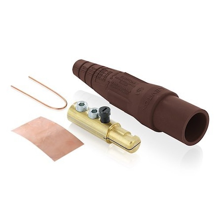 Leviton Single Pole Inline, 190 A, Male, Brown 16D44-UH