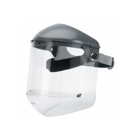 Honeywell Fibre-Metal Dual Crown Faceshield Systems, 4 in Crown, 3C Ratchet, Clear 280-FM400DCCLC