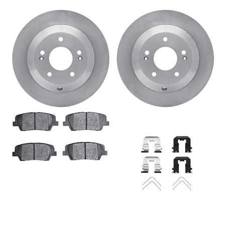 Dynamic Friction Co DFC Brake Rotor with 5000 Brake Pads and Hardware Kit 6512-03399