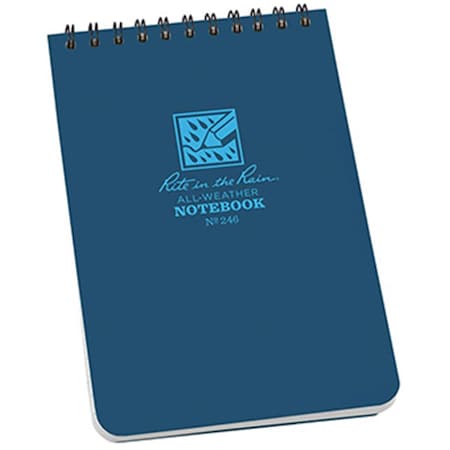 Rite In The Rain 4 x 6 in. Top Spiral Book Blue 359986