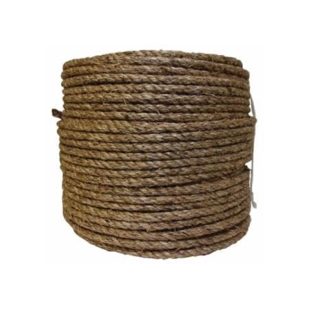Orion Ropeworks Twisted Manila Rope, 600 ft L, Manila, Natural, 1/2 in dia, 3 Strand 811-330160-00600-60016