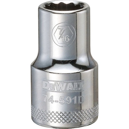 Dewalt Deep Socket, 1/2in, 12-Point, 7/16in DWMT74591OSP