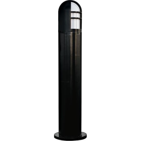 Feeltheglow 60W 120V Fiberglass Bollard, Black - 41.68 x 10.22 x 10.22 in. FE2929692