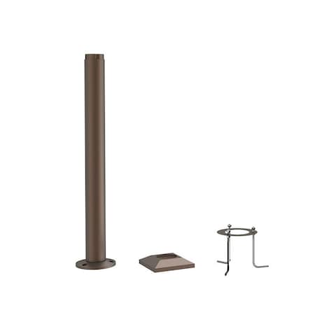 Westgate BOLLARD POLE SYSTEM 3FT BASE, Bronze BPS-BASE-3FT