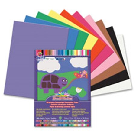 Pacon Construction Paper- 18 in. x 24 in.- 50Shts- 15-PK- White, 15PK PAC9217