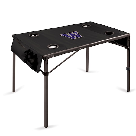 Picnic Time Family Of Brands NCAA Washington Huskies Travel Table Portable Folding Table, Camping Table, Outdoor Table 799-00-179-624-0