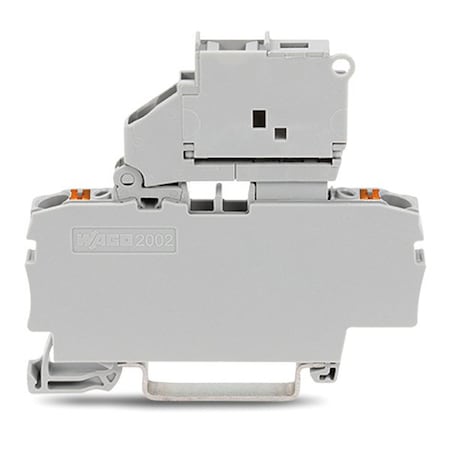 Wago Terminal Block, 2.6" L, 250V, Gray 2202-1611