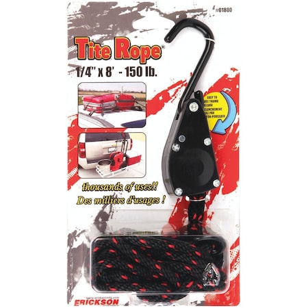 Erickson Tite Rope 1/4 x 8 150 Lb. Capacity Rope Ratchet 1800