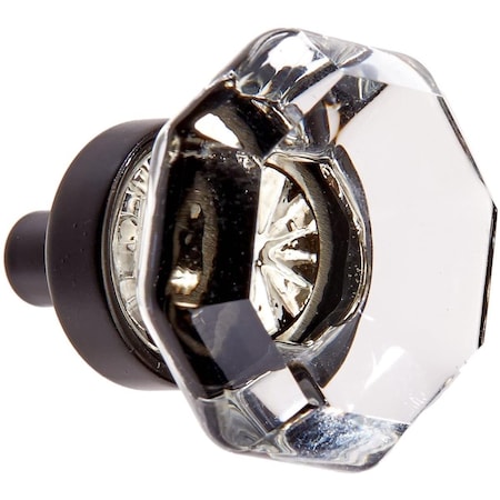 Patioplus 1 in. Old Town Clear Cabinet Knob, Oil Rubbed Bronze PA2054332