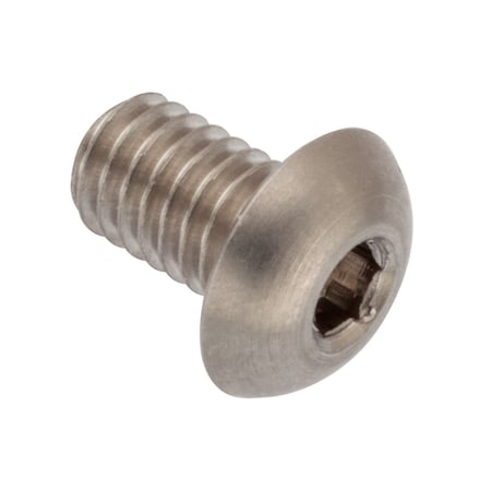 Zoro Select #8-36 Socket Head Cap Screw, Button, Plain 18-8 Stainless Steel, 1/4 in Length ZBC174UNF