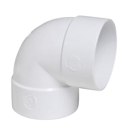 Plastic Trends P202 3 in. 90 Degree PVC Elbow 4164919