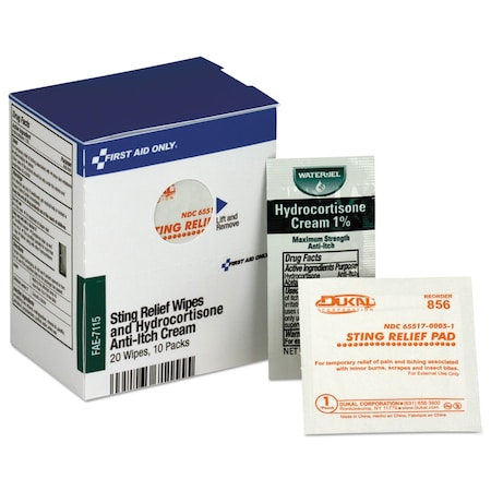 First Aid Only Refill for SmartCompliance Cabinet, 20 Sting Relief, 10 Hydrocortisone FAE-7115