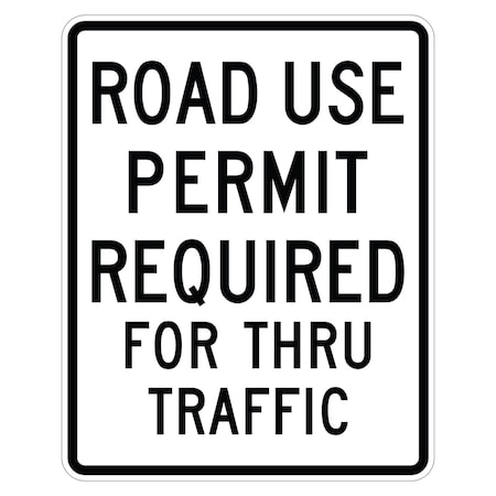 Sign Solutions Usa Traffic Sign, 30 in Width, Aluminum Sign, Vertical Rectangle DUS10HWT2430EM-5