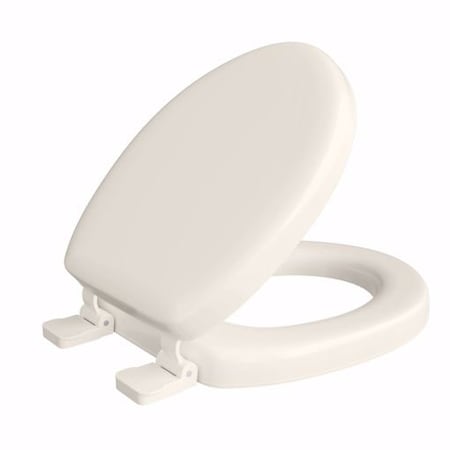 Jones Stephens Bone Soft Toilet Seat, Closed Front with Cover, QuicKlean Hinges, Round C3B5R201