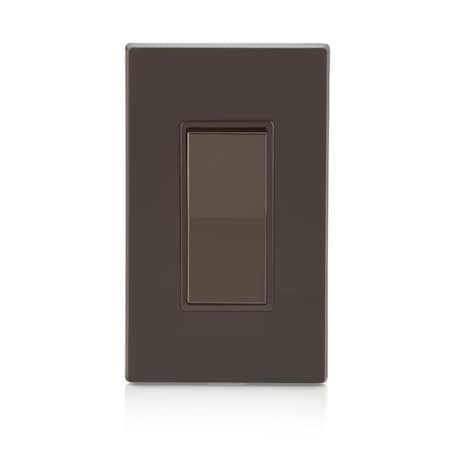 Gorgeousglow 15A Single Pole Rocker Switch, Brown GO2188271